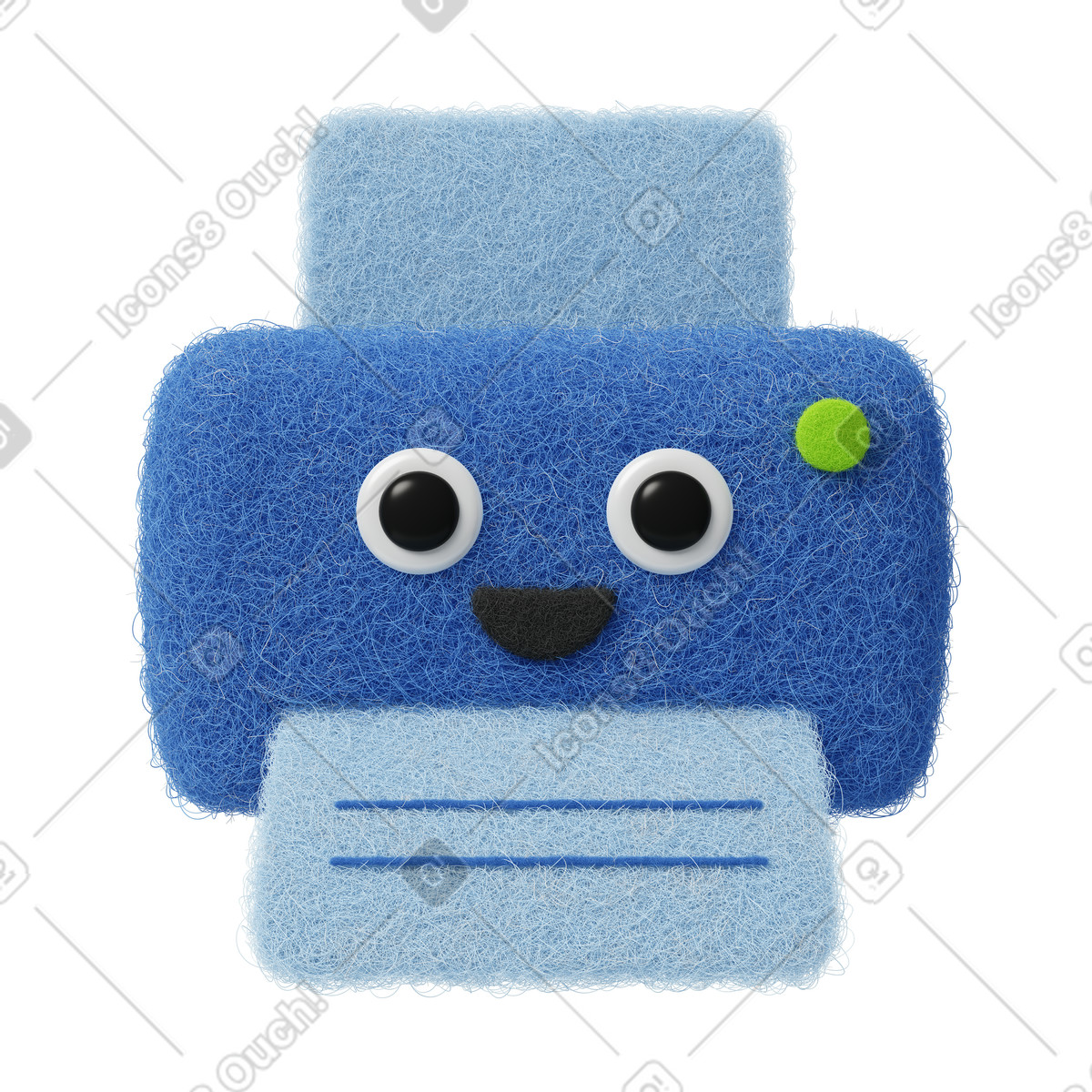 Ilustração de Impressora fofa em no estilo Fuzzy para baixar em PNG, SVG