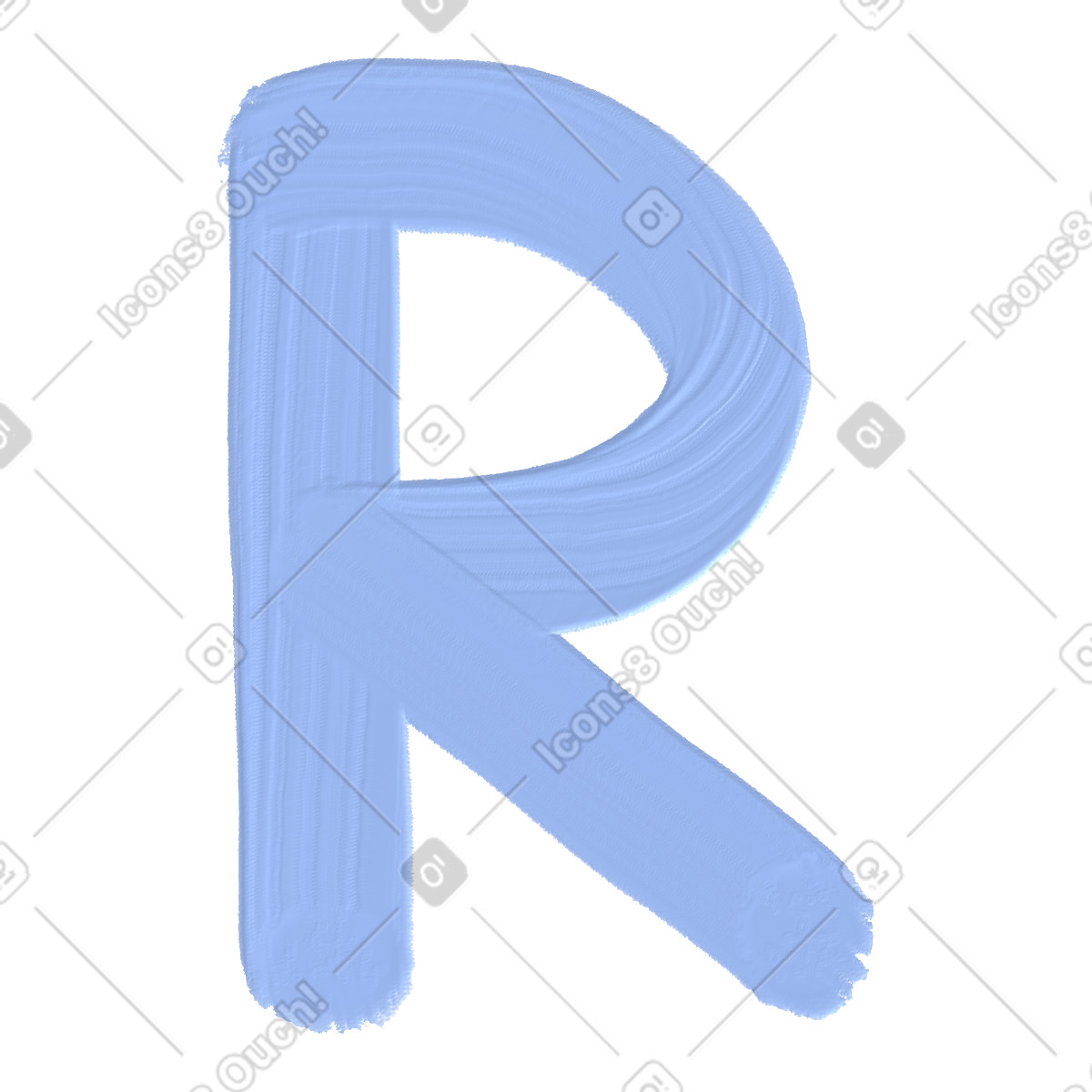 Scrapbooking スタイルの Blue letter r のイラストをPNG、SVG形式でダウンロード