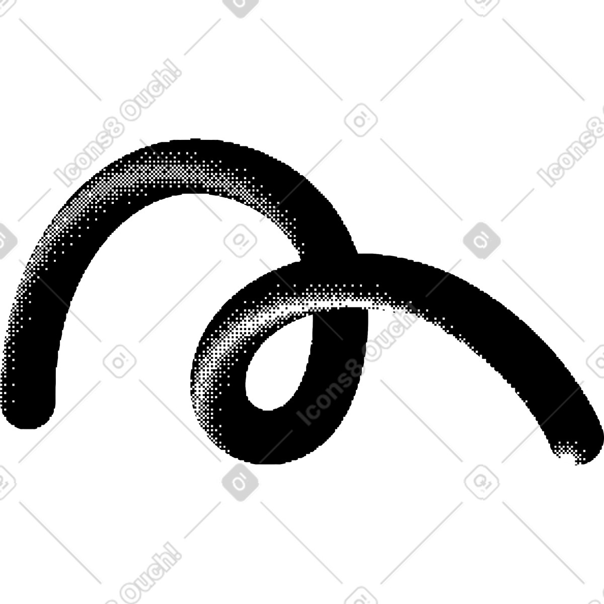 Bitmap スタイルの Black curve のイラストをPNG、SVG形式でダウンロード