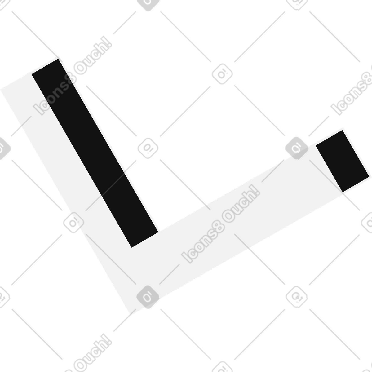 White done check mark illustration in Inverse style download in PNG, SVG