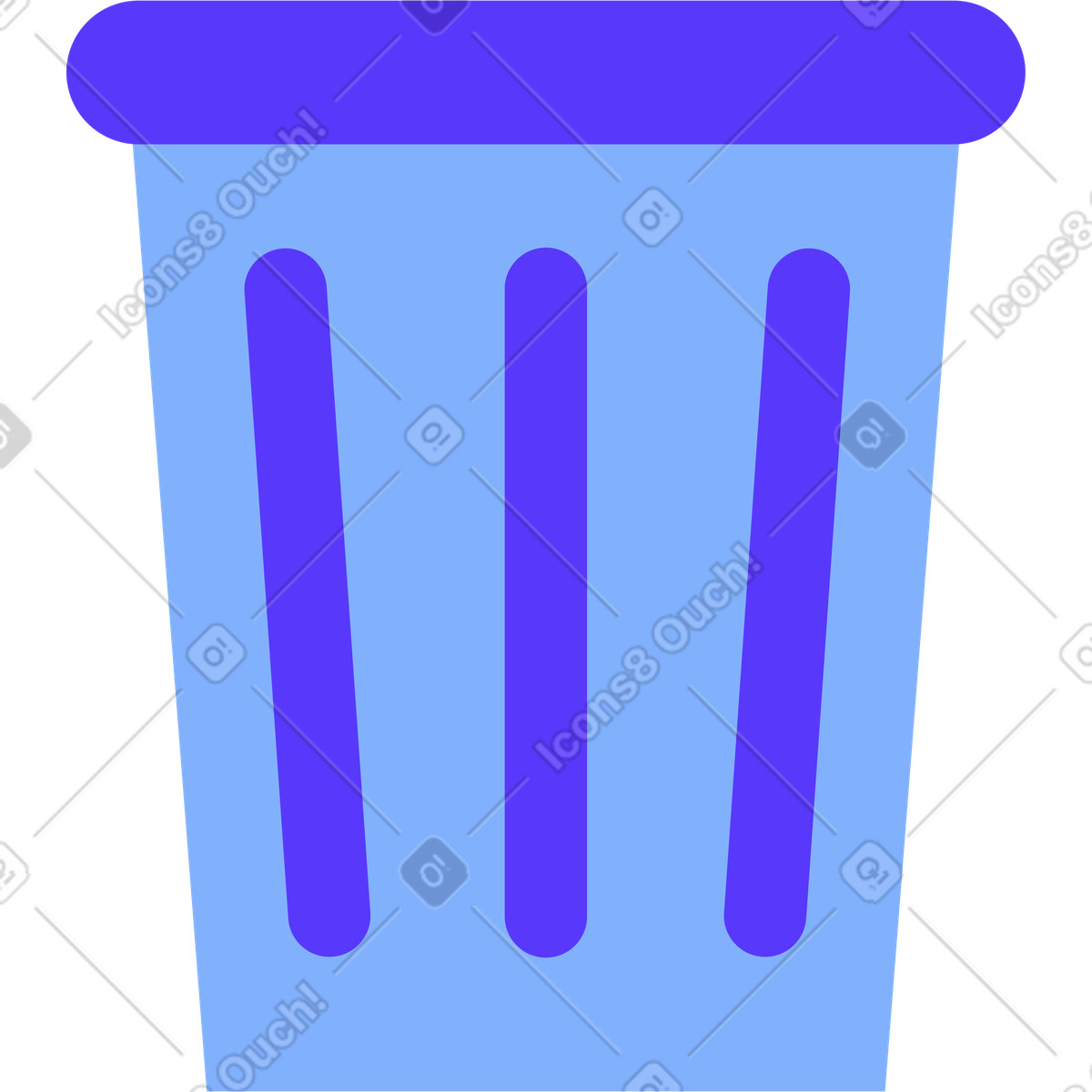 Ilustração de Cesto lixo em no estilo Pablita para baixar em PNG, SVG