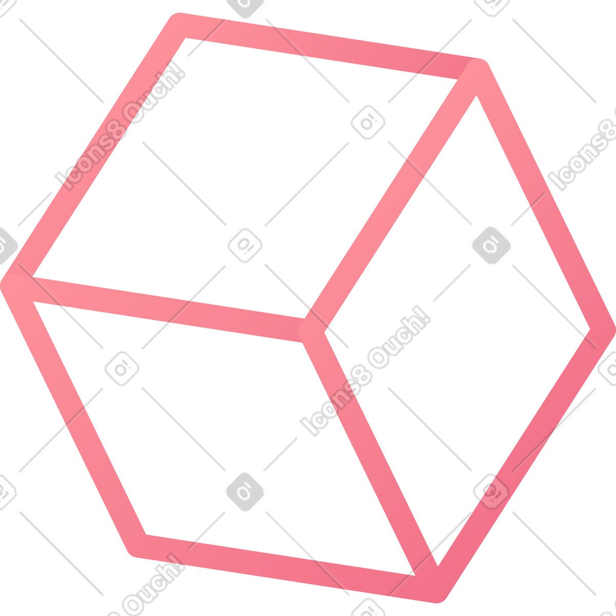 Cubo lineare illustrazione animata in stile Colors scaricabile in GIF, Lottie (JSON), AE