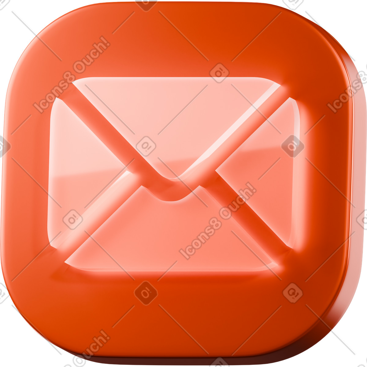 E-mail-symbol-Illustration im 3D Platforms-Stil als Download in PNG, SVG