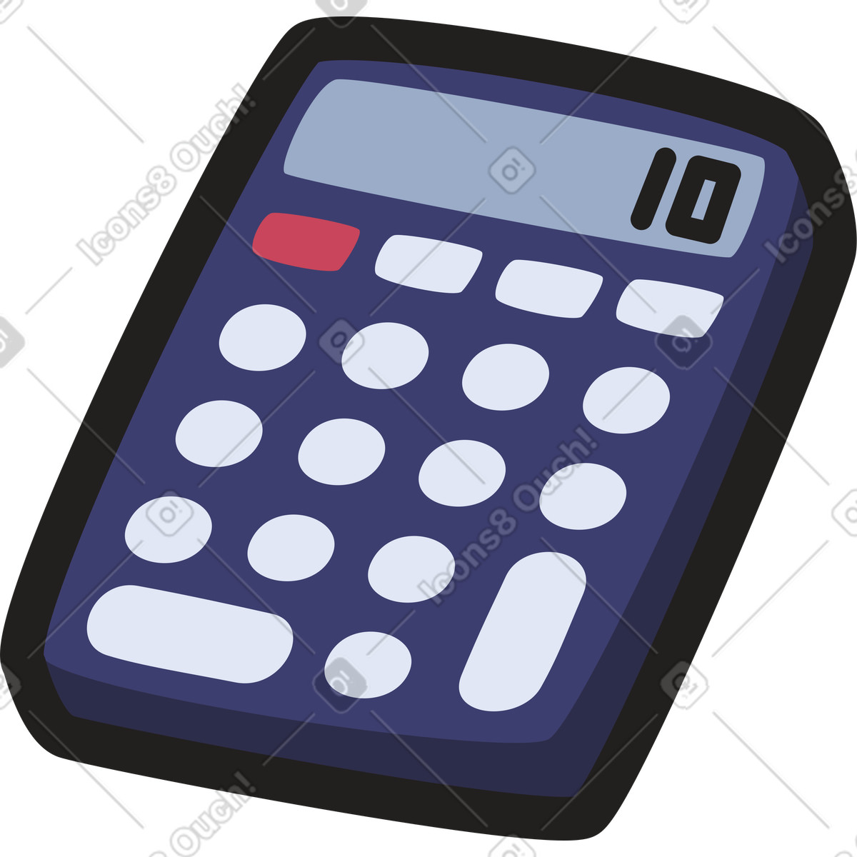 Иллюстрация Калькулятор в стиле Clipart — скачать в форматах PNG, SVG