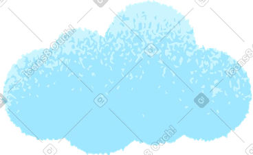 Blue cumulus fluffy cloud PNG, SVG