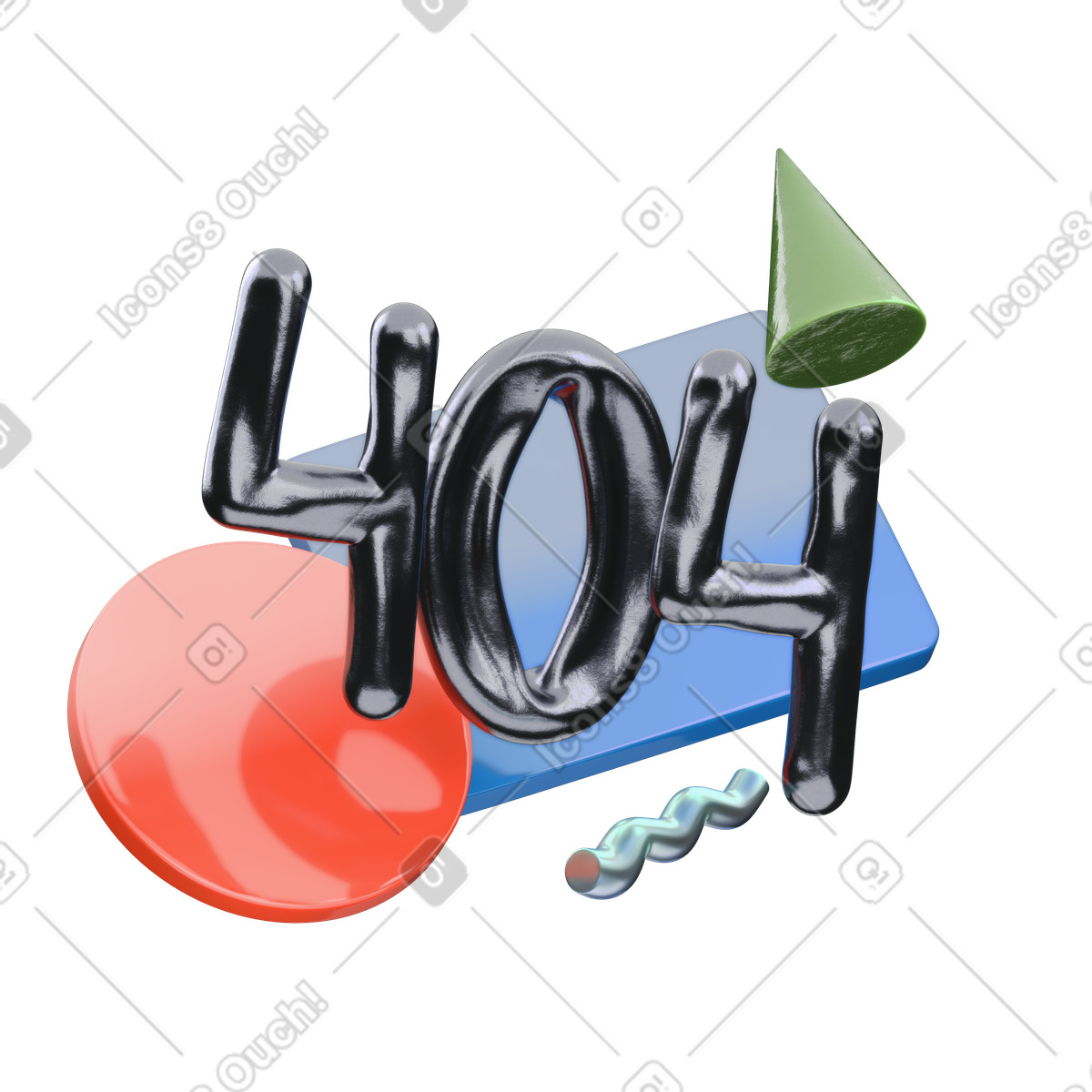 Four-oh-four error  animated illustration in GIF, Lottie (JSON), AE