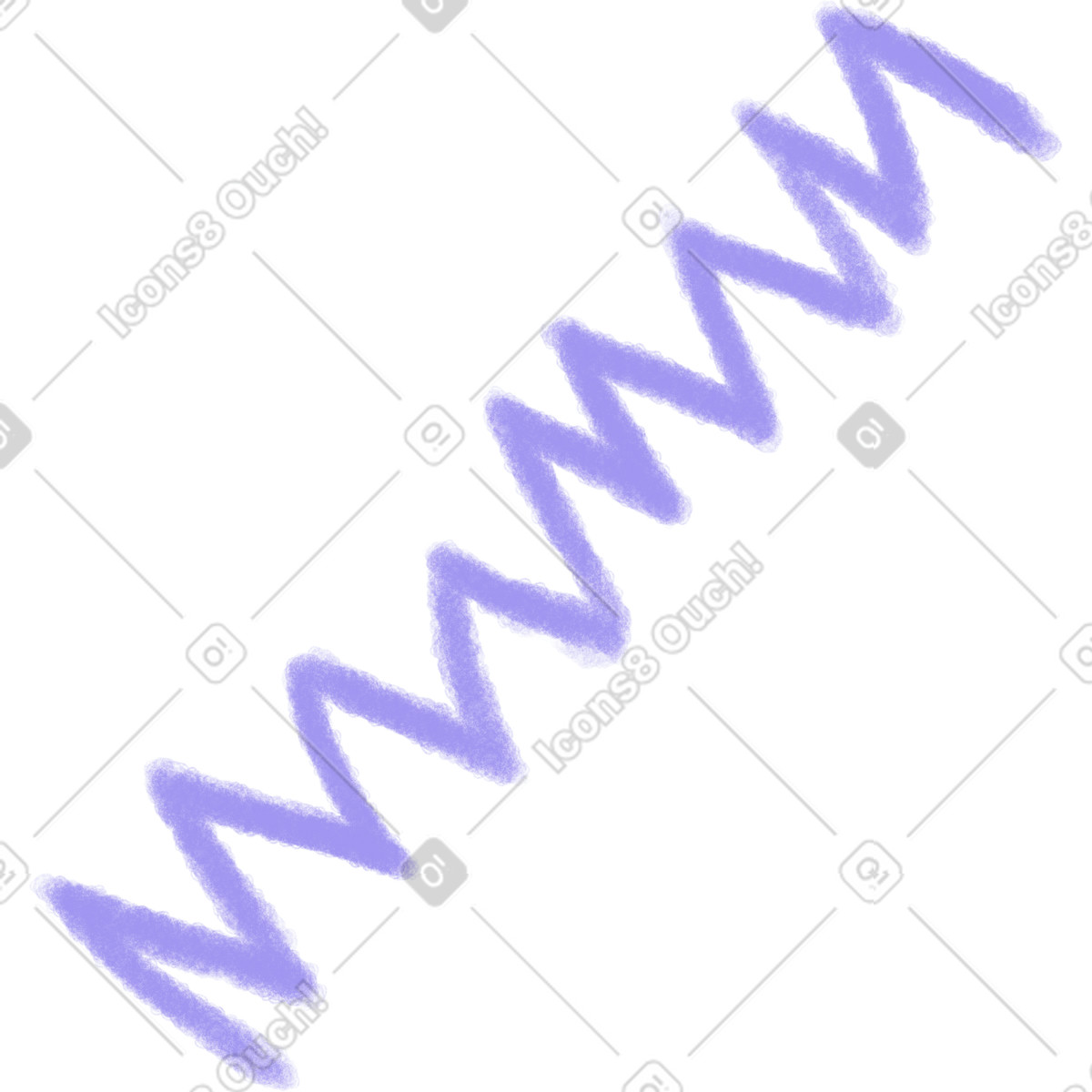 Purple zigzag line-Illustration im Doodle-Stil als Download in PNG, SVG