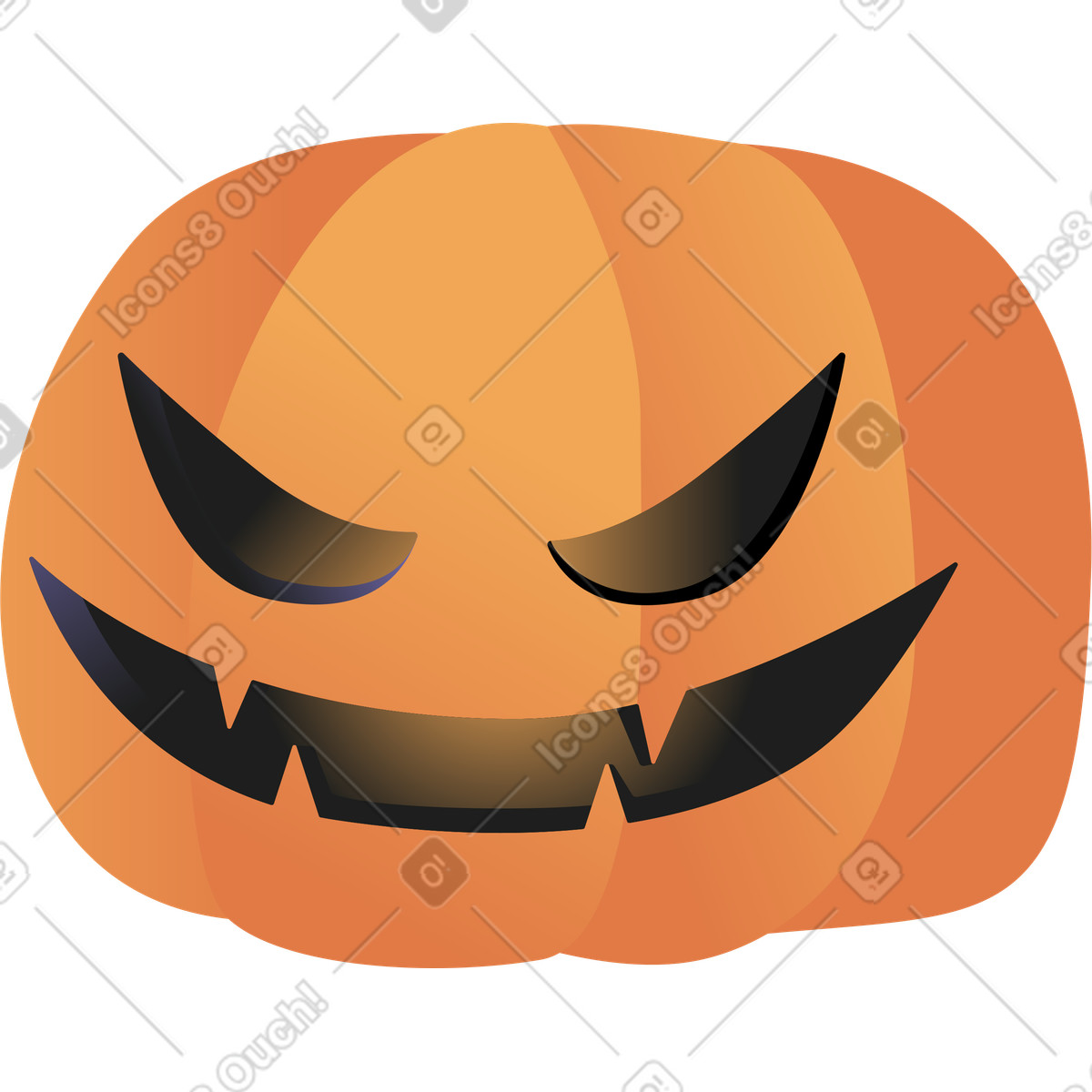 Ilustración Calabaza en estilo Coworking a descargar en PNG y SVG