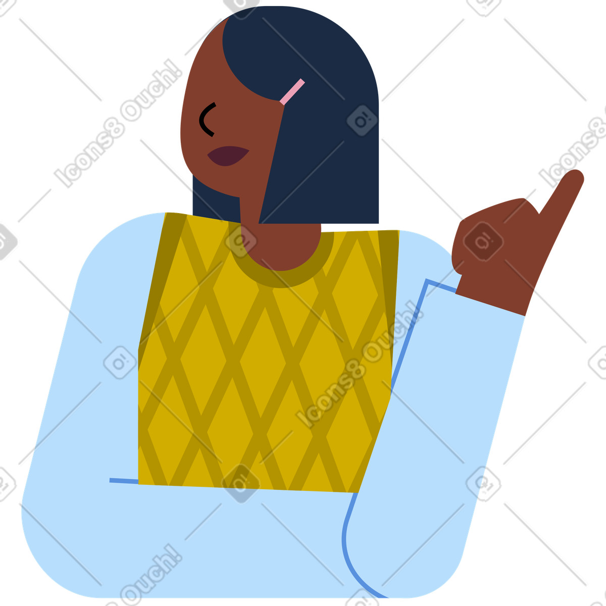 Vector スタイルの 会話の中で主張を述べる のイラストをPNG、SVG形式でダウンロード