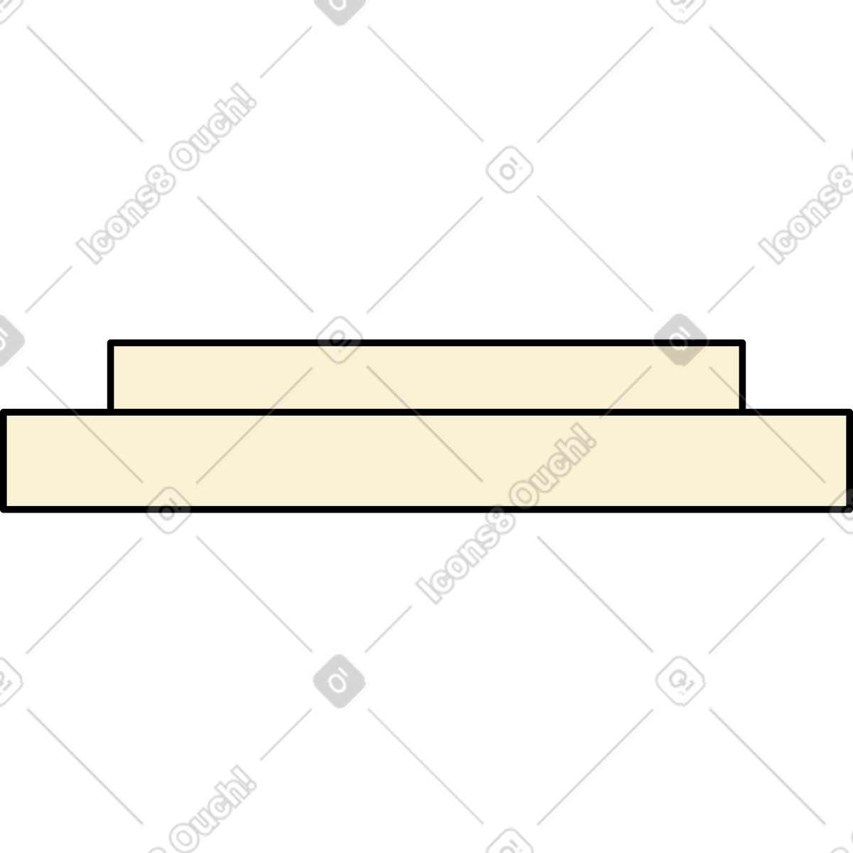Ilustración Dos escaleras beige en estilo Jelly a descargar en PNG y SVG