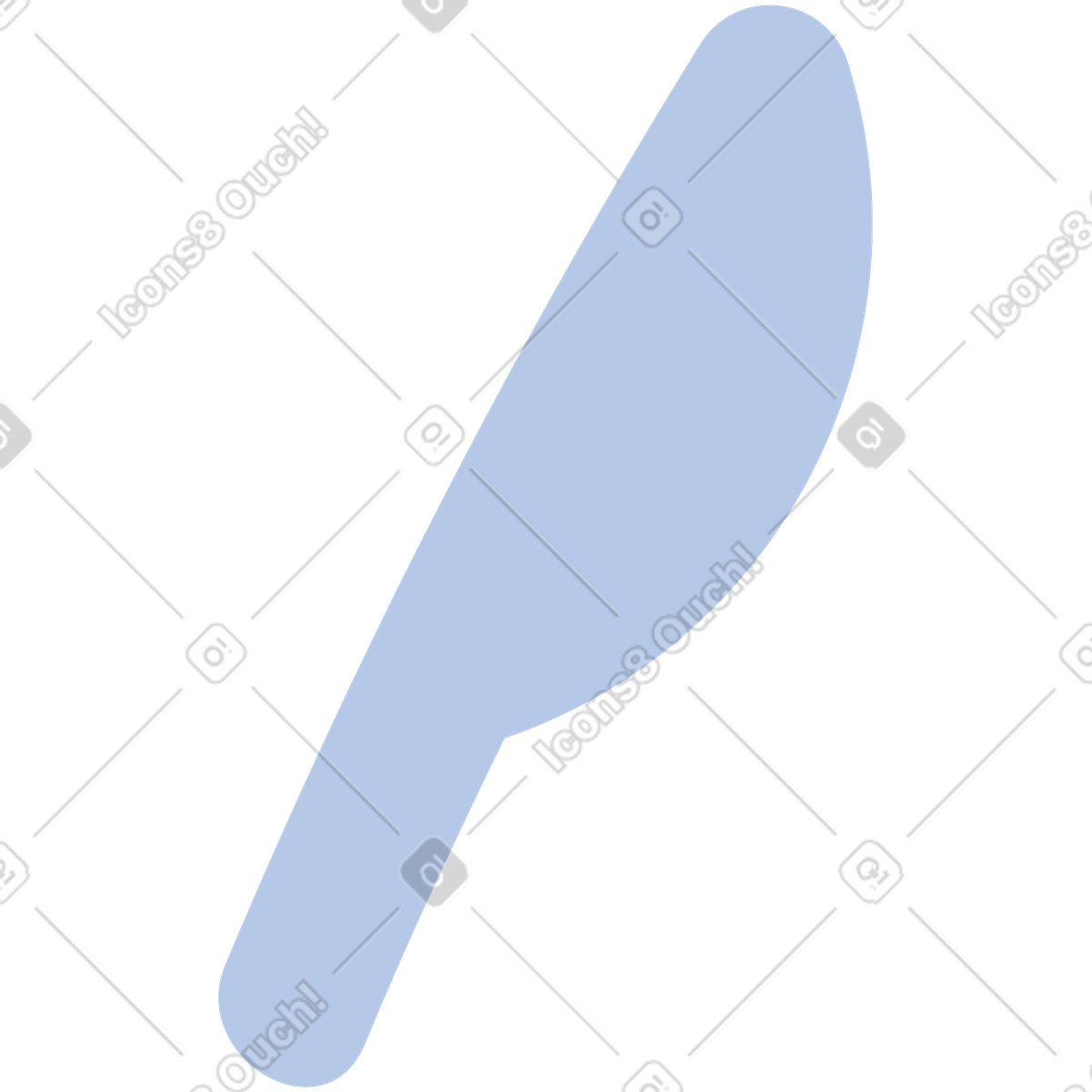 Knife illustration in Pluto style download in PNG, SVG