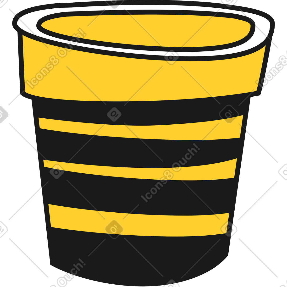 Vaso di fiori illustrazione in stile Taxi scarica in PNG, SVG
