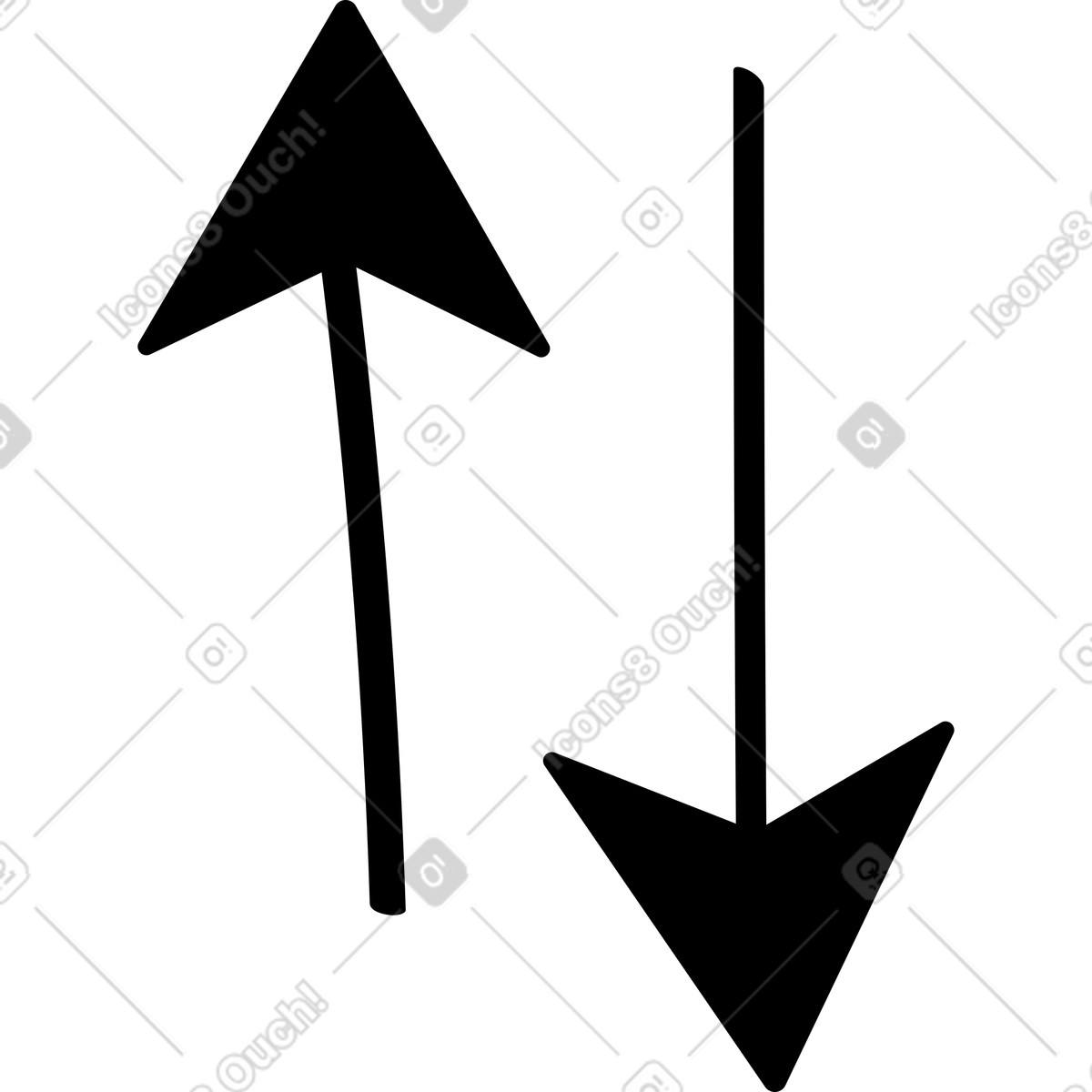 Arrows up&down illustration in Twirl style download in PNG, SVG