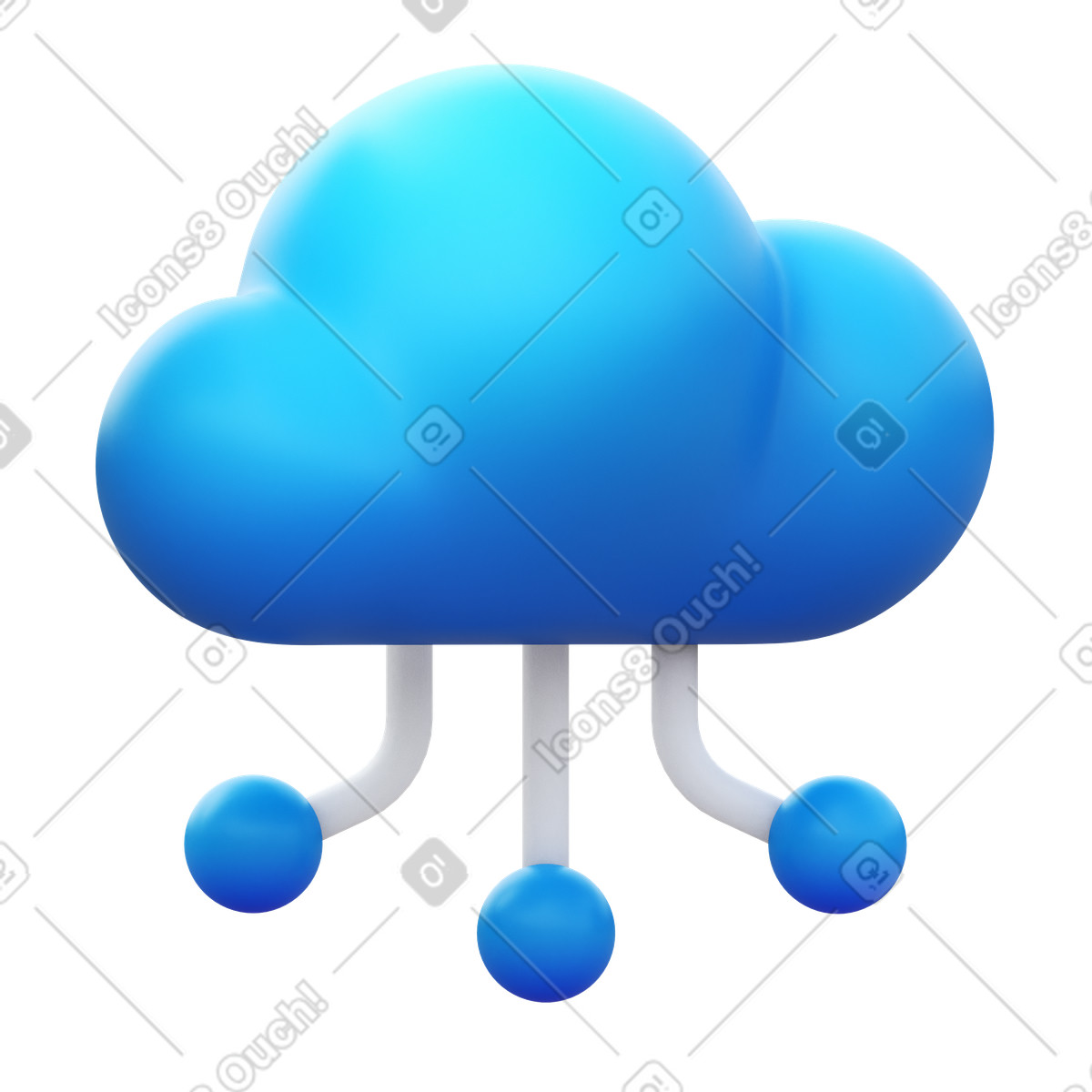 Illustration Cloud development dans le style 3D Fluency à télécharger aux formats PNG, SVG