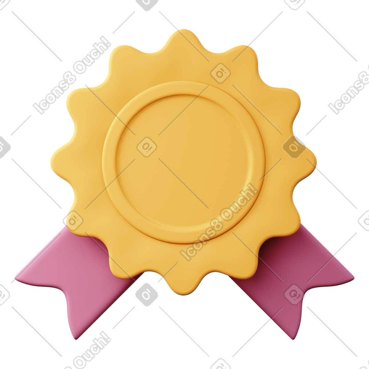 3D Sugary スタイルの Certificate のイラストをPNG、SVG形式でダウンロード