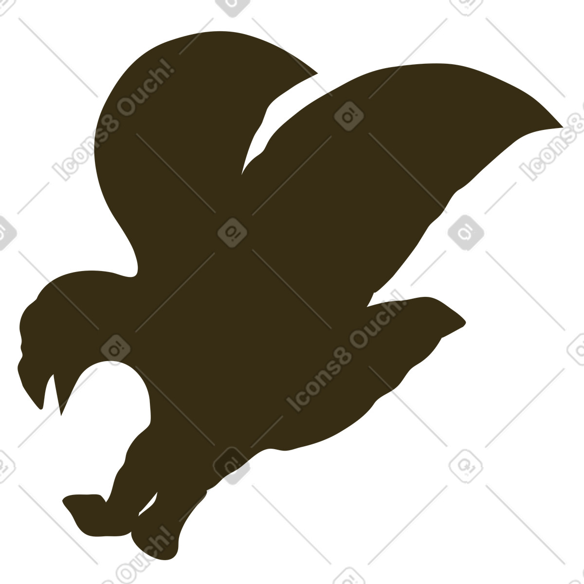 Aquila illustrazione in stile Bermuda scarica in PNG, SVG