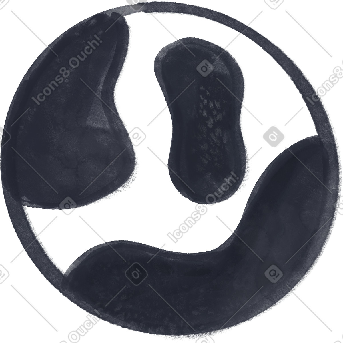 Planet-Illustration im Inky-Stil als Download in PNG, SVG