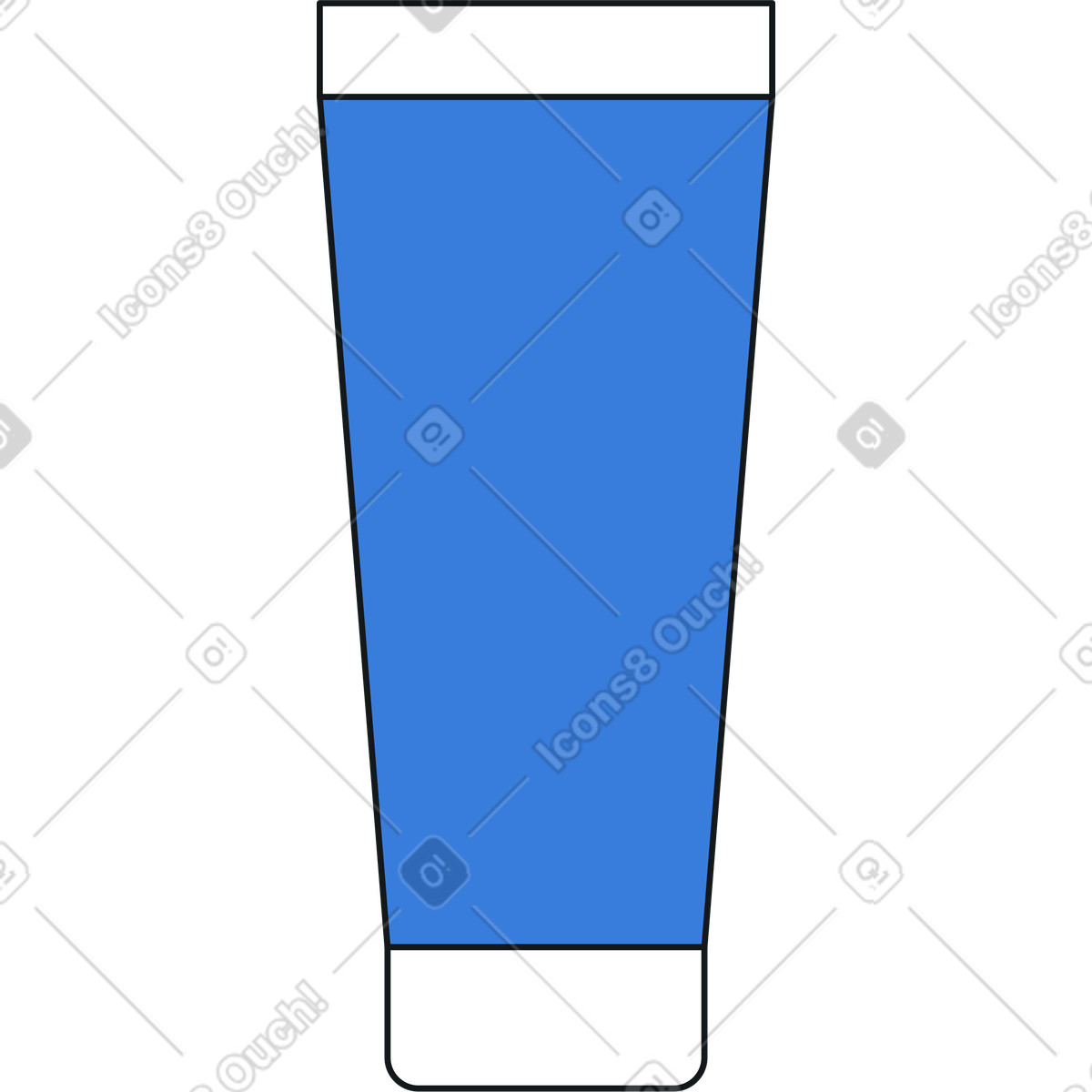 Ilustración Tubo de crema en estilo Midnight a descargar en PNG y SVG
