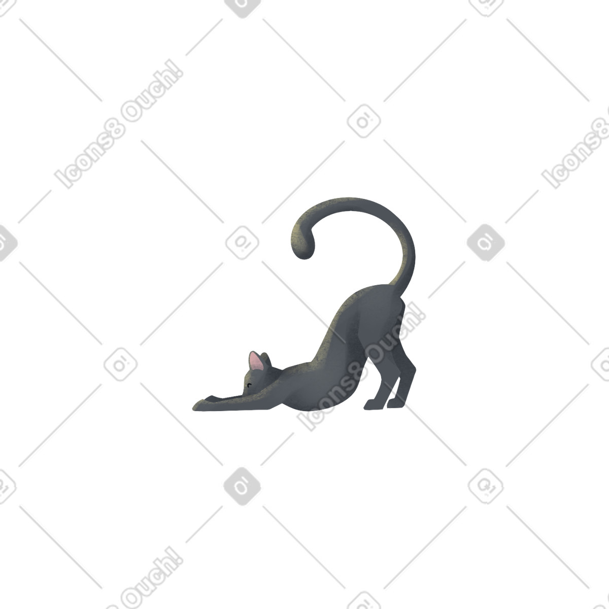 Ilustración Black cat en estilo Shine a descargar en PNG y SVG