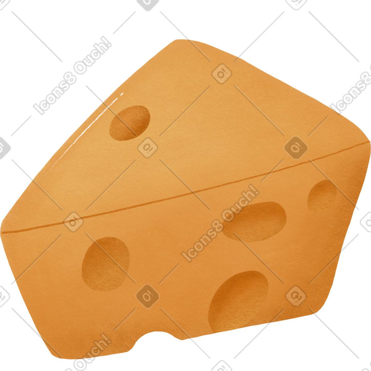 Cheese-Illustration im Woolly-Stil als Download in PNG, SVG