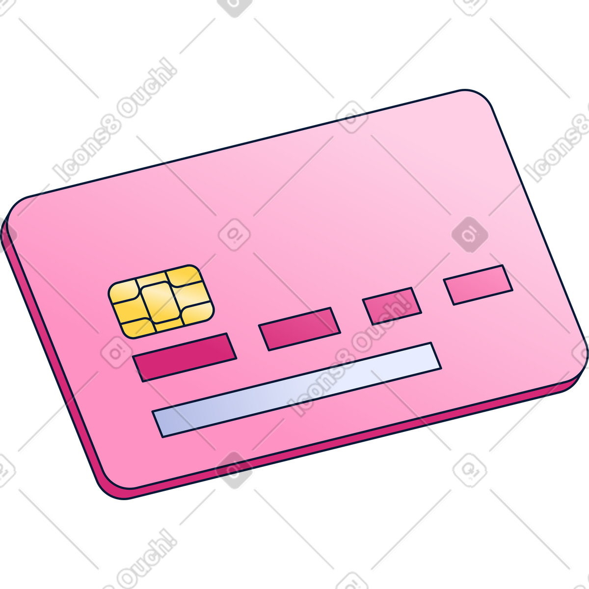 Neat スタイルの ピンクのカード のイラストをPNG、SVG形式でダウンロード