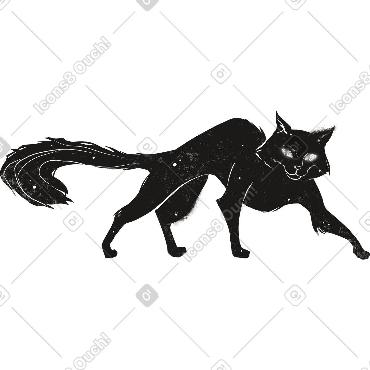Illustration Black cat dans le style Mystery à télécharger aux formats PNG, SVG