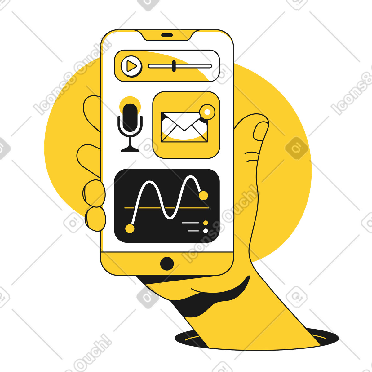 Illustration Applications téléphoniques dans le style Taxi à télécharger aux formats PNG, SVG