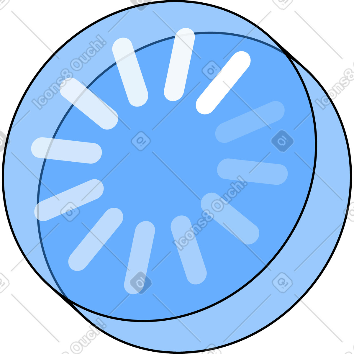Ilustración Spinner en estilo Pop a descargar en PNG y SVG