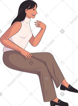 Seated woman PNG, SVG