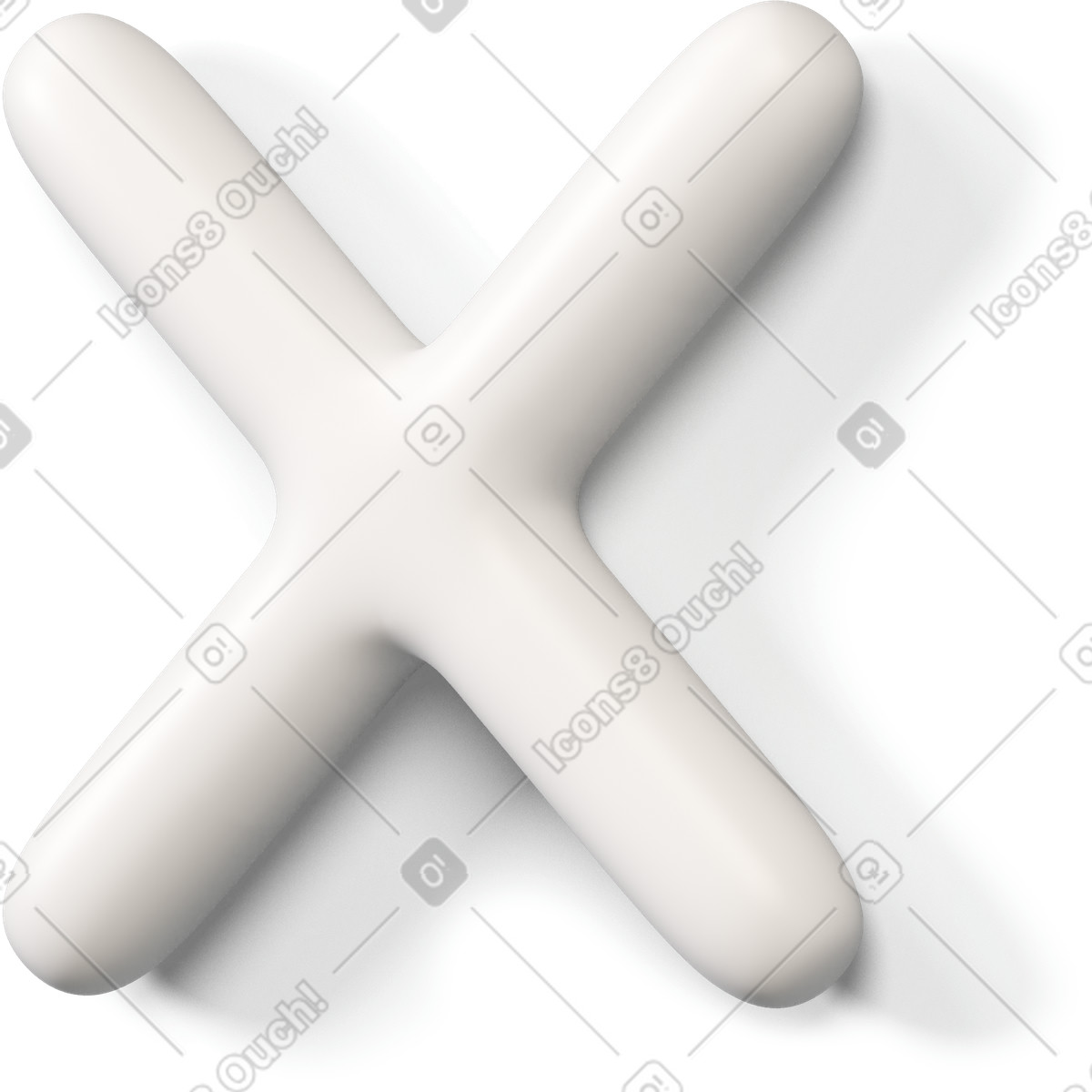 Illustration Icône d'annulation blanche tournée vers la gauche dans le style 3D Buddy à télécharger aux formats PNG, SVG