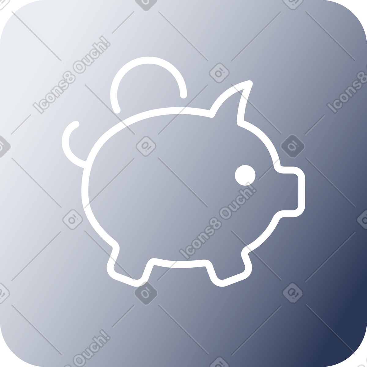 Ilustración Icono de alcancía en estilo Lucent a descargar en PNG y SVG