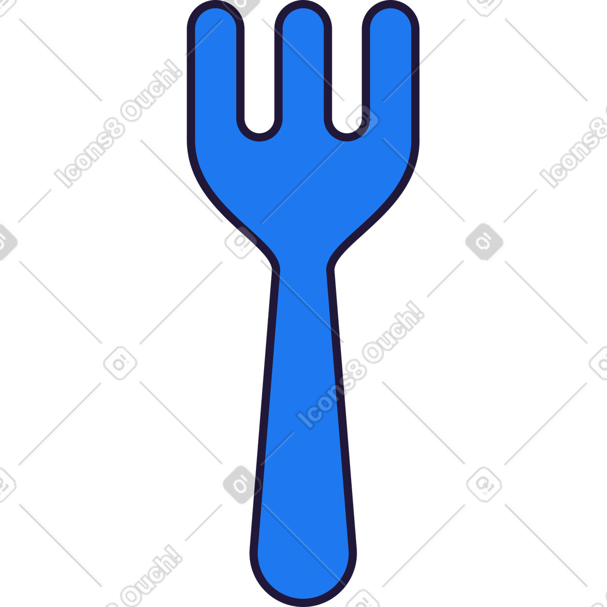 Fork illustration in Conifer style download in PNG, SVG