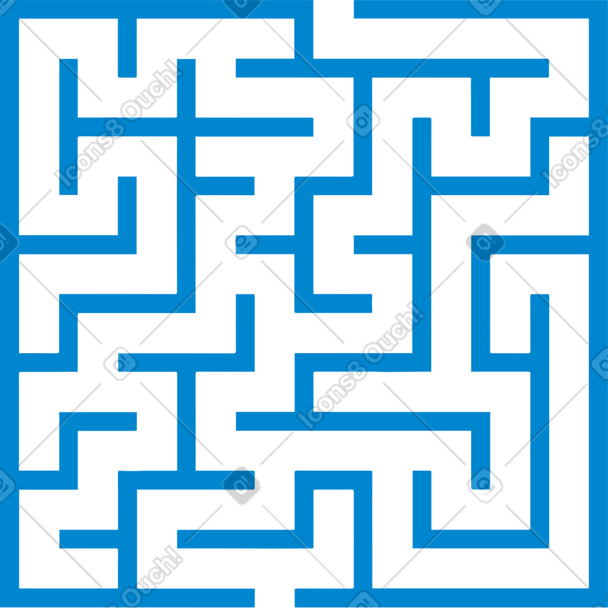 Maze illustration in PNG, SVG
