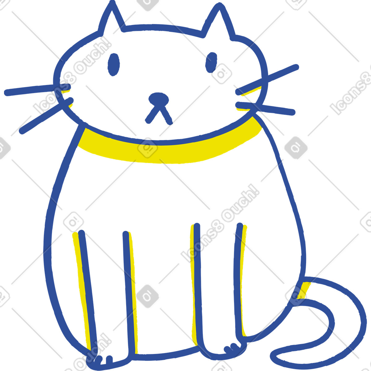 Ilustração de Gato em no estilo Lime para baixar em PNG, SVG
