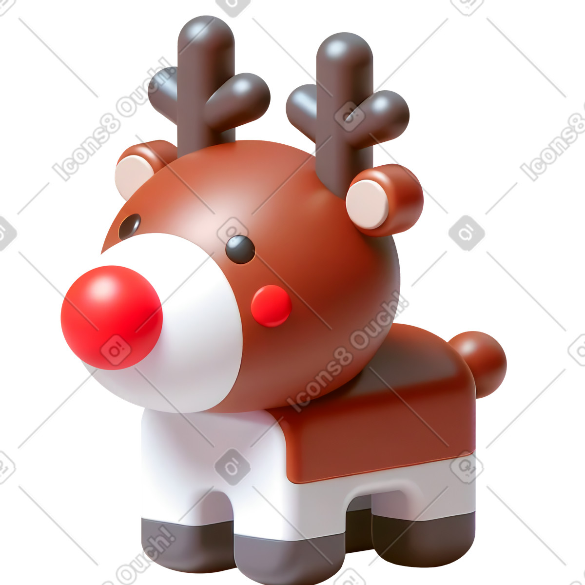 Christmas reindeer illustration animal clipart free vector download PNG images