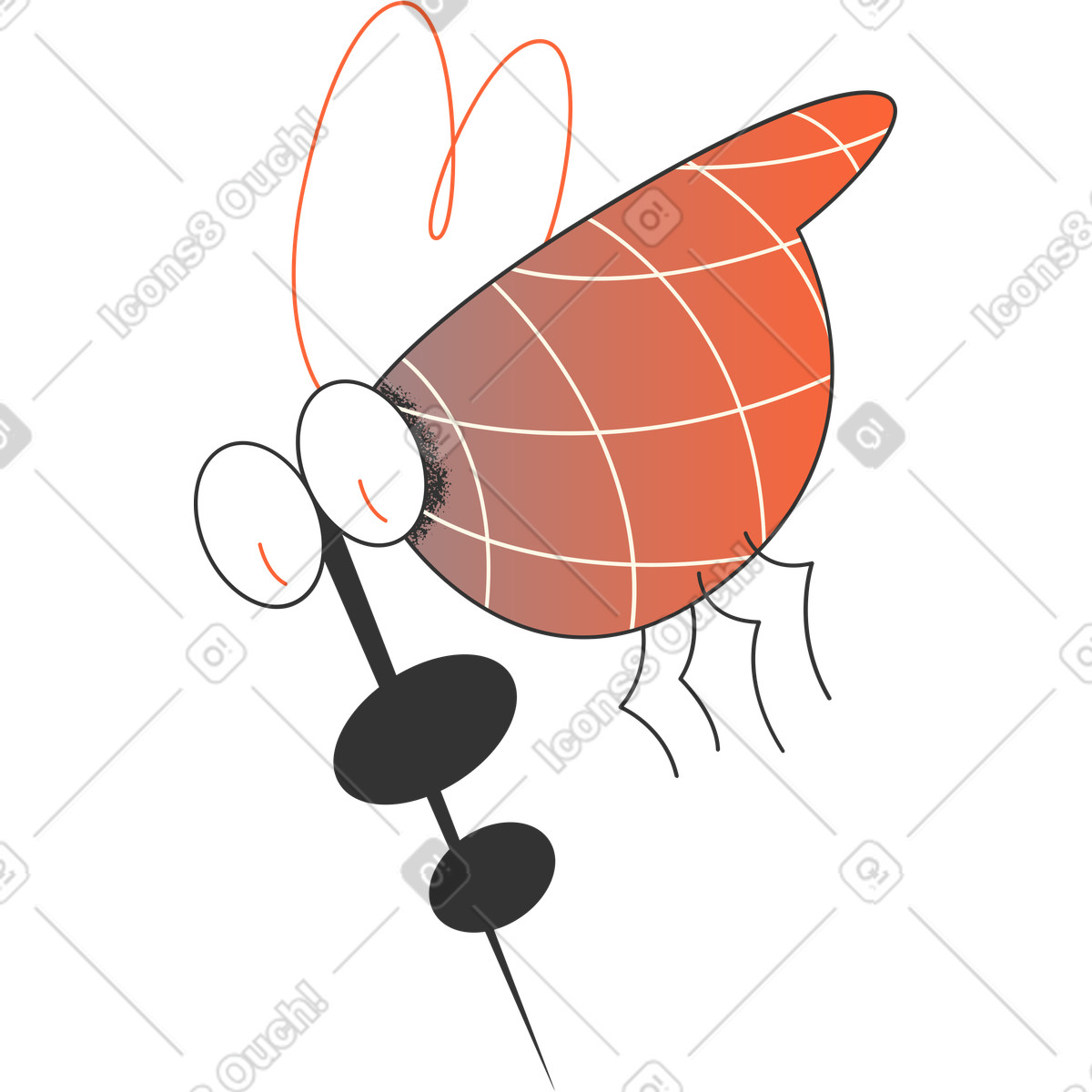 Ilustración Mosquito en estilo Crayon a descargar en PNG y SVG