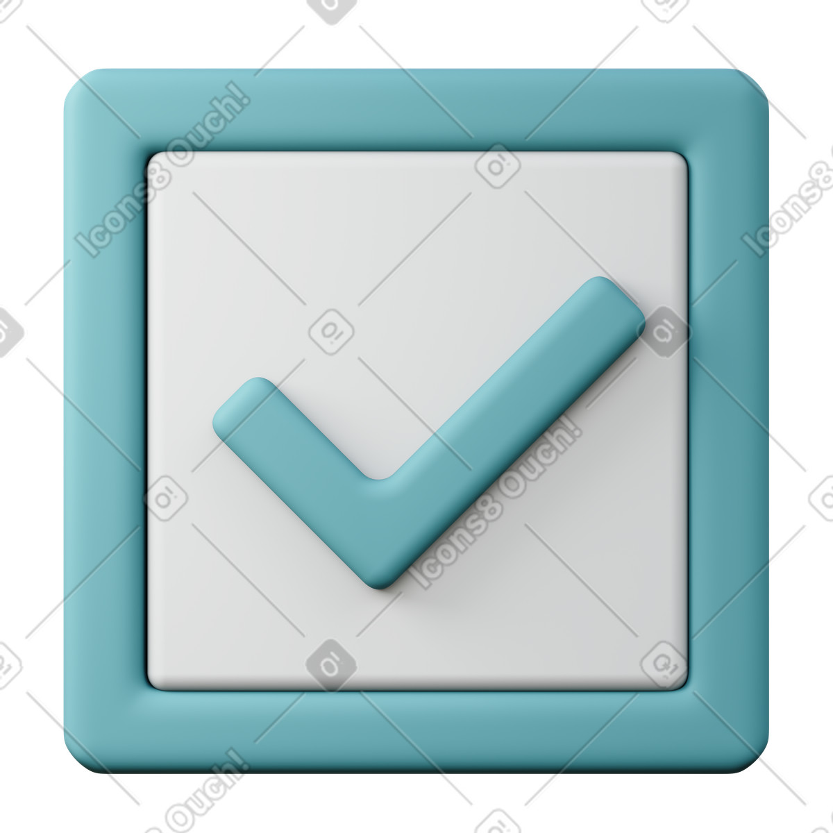 Checked checkbox illustration in PNG, SVG