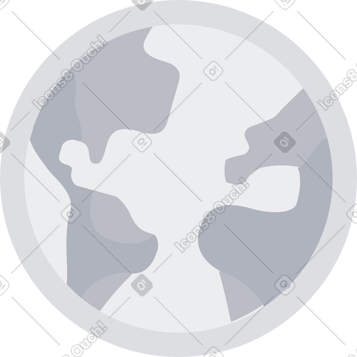 Earth illustration clipart featuring our planet with crisp vector shading