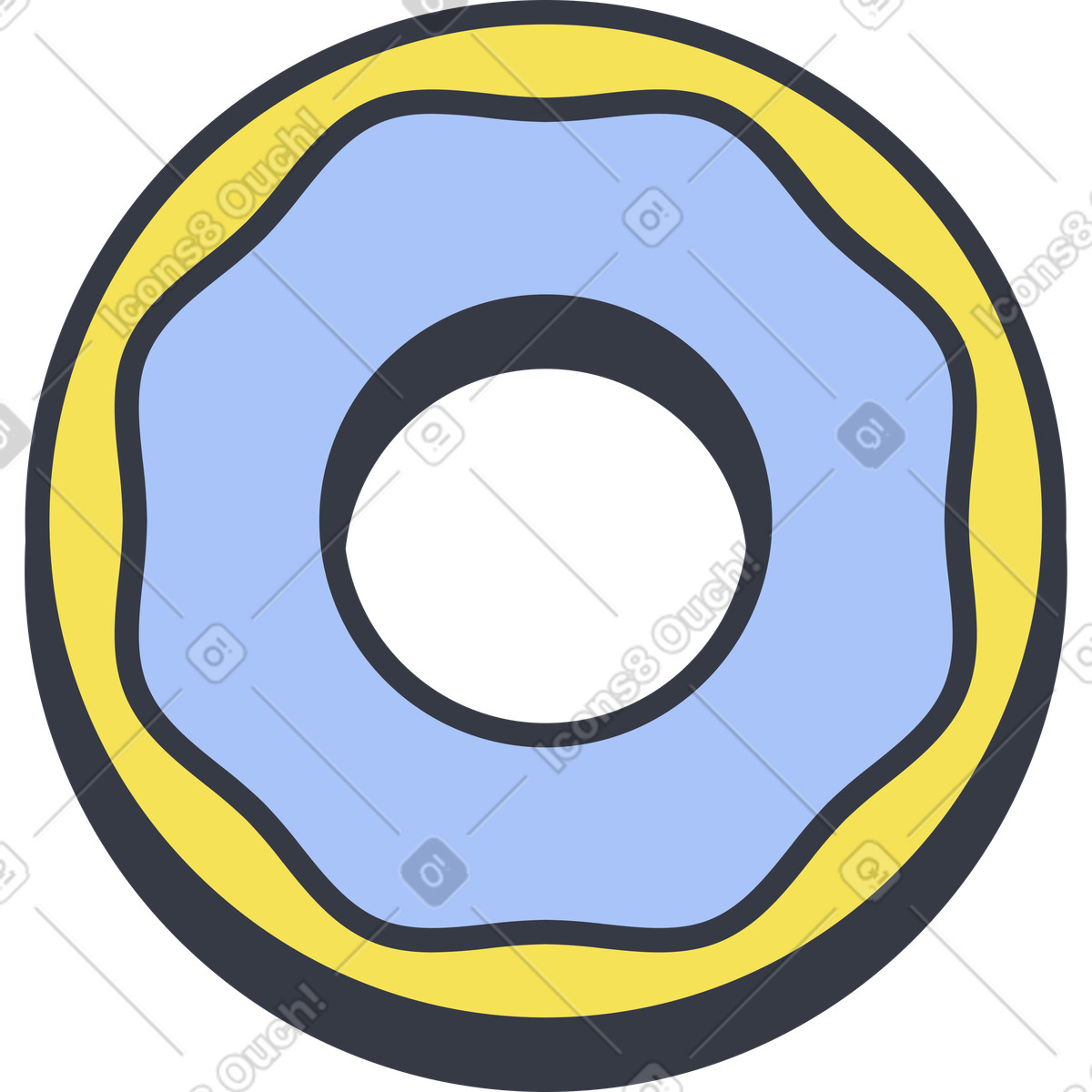 Illustration Donut dans le style Abstract à télécharger aux formats PNG, SVG