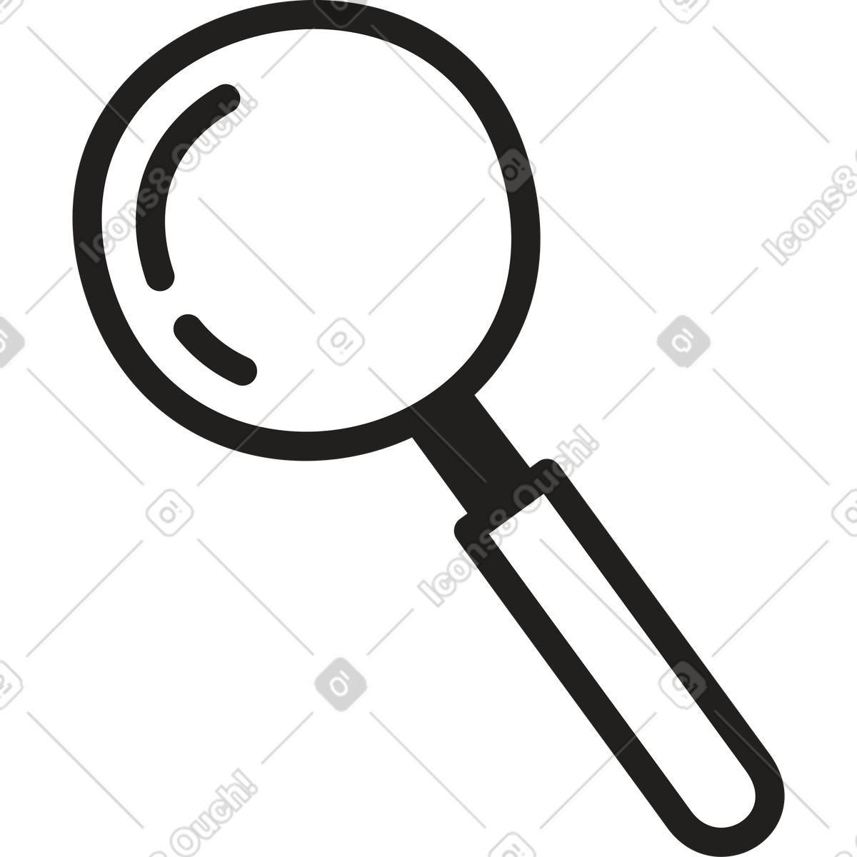 Ilustração de Lupa em no estilo Little para baixar em PNG, SVG