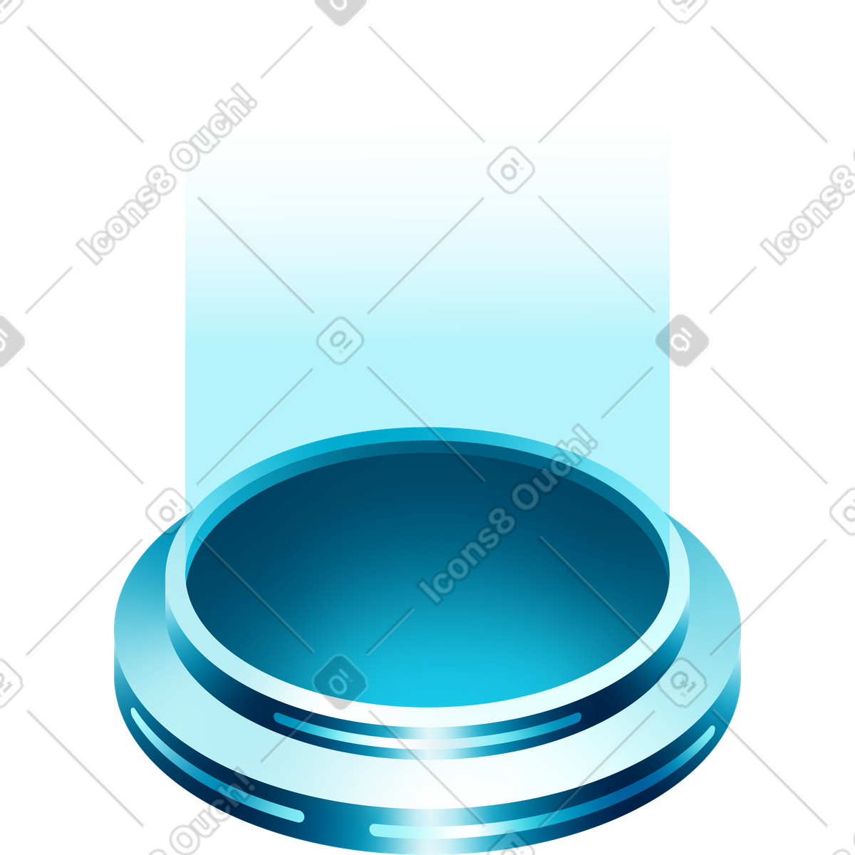 Ilustração de Circular isometric platform with backlighting em no estilo Glare para baixar em PNG, SVG