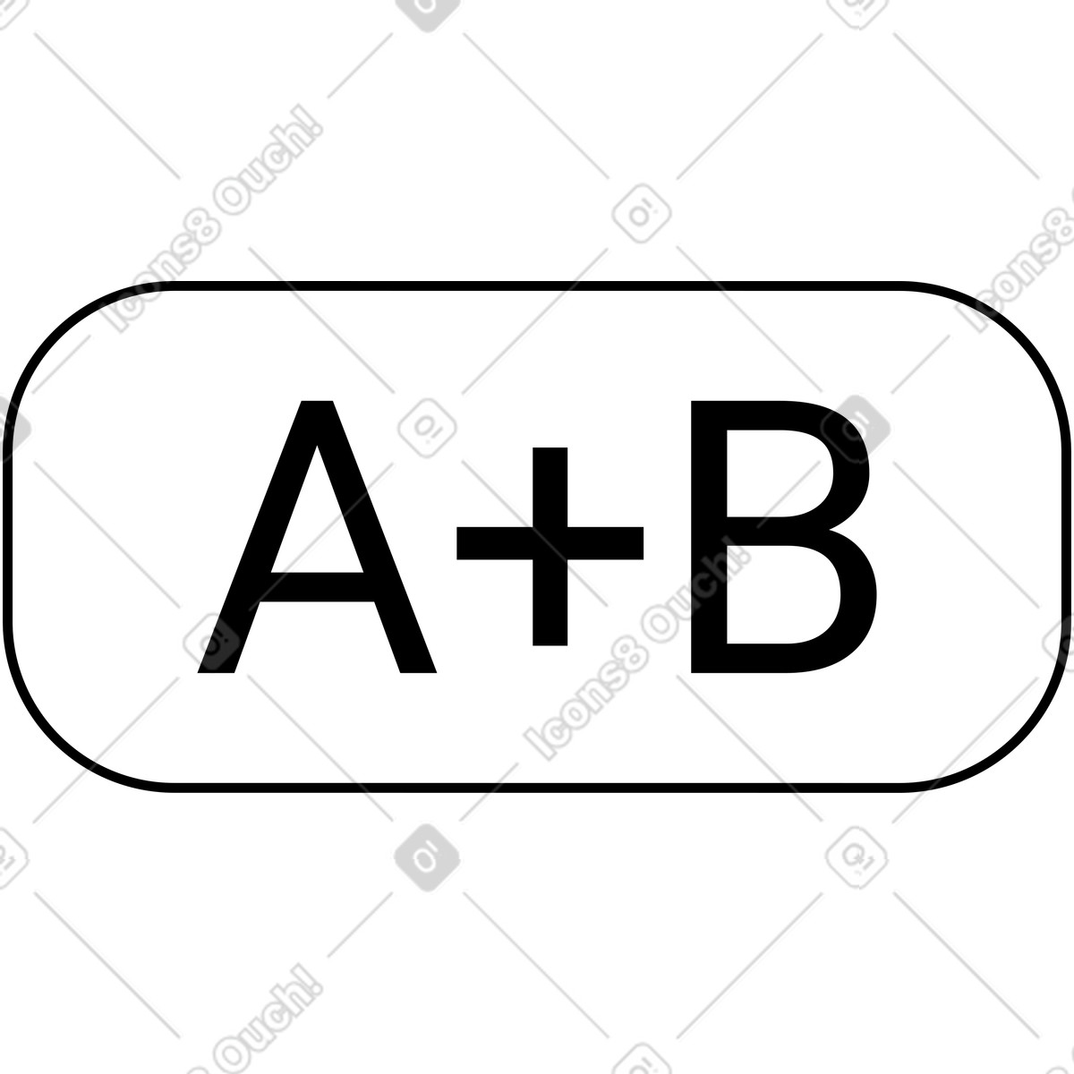 A + b buchstaben-Illustration im Azure-Stil als Download in PNG, SVG