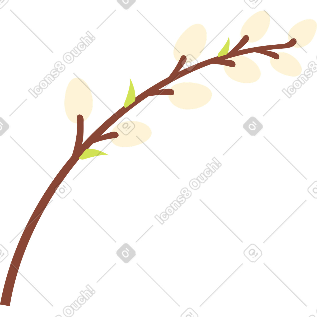 Blossom branches illustration in Catchy style download in PNG, SVG