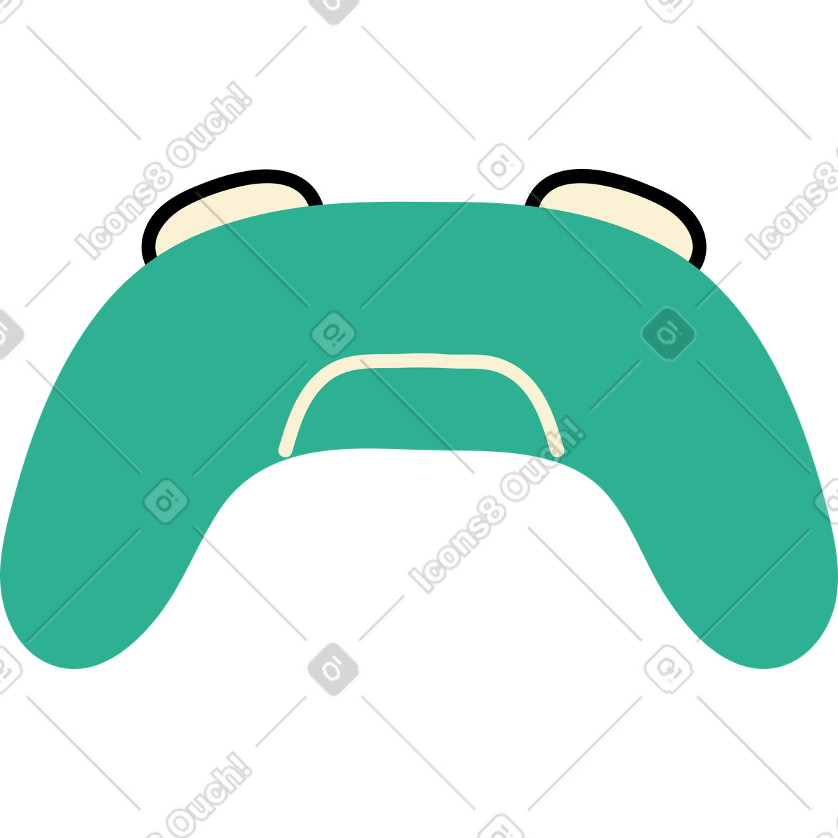 Gamepad for game console illustration in Jelly style download in PNG, SVG