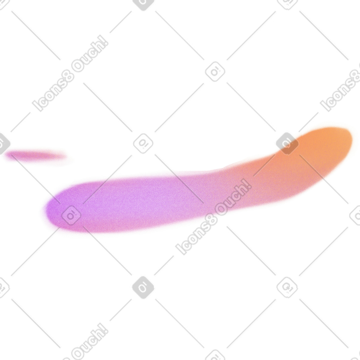 Big and small purple orange shapes illustration in Doodle style download in PNG, SVG