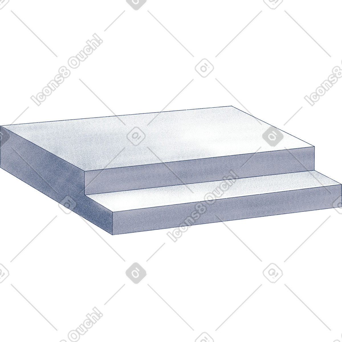 Staircase illustration in Haze style download in PNG, SVG