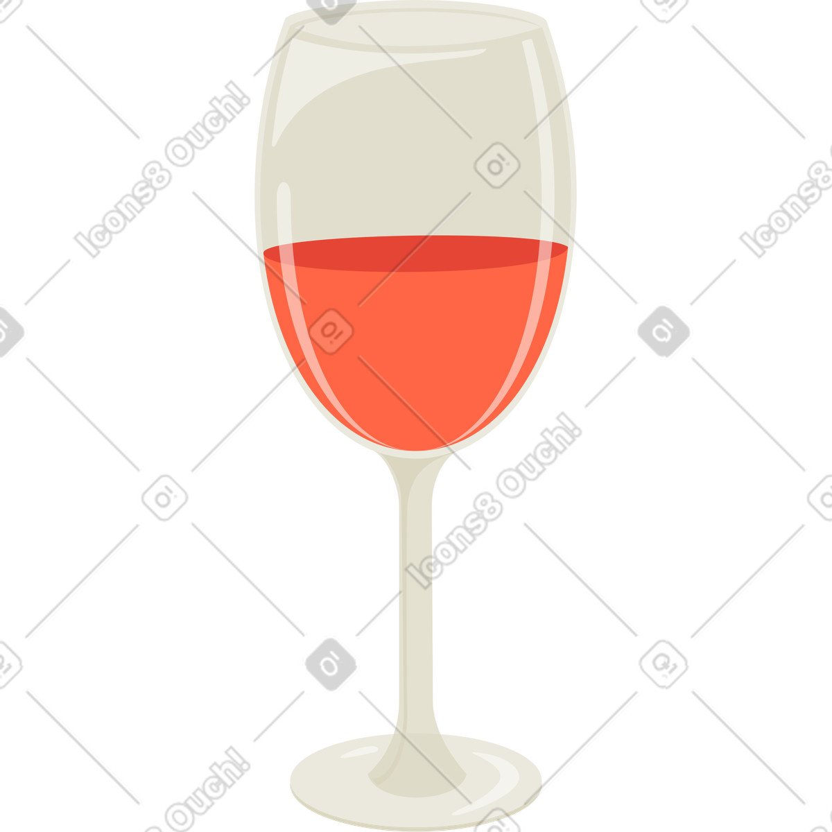 Bicchiere di vino illustrazione in stile Social scarica in PNG, SVG