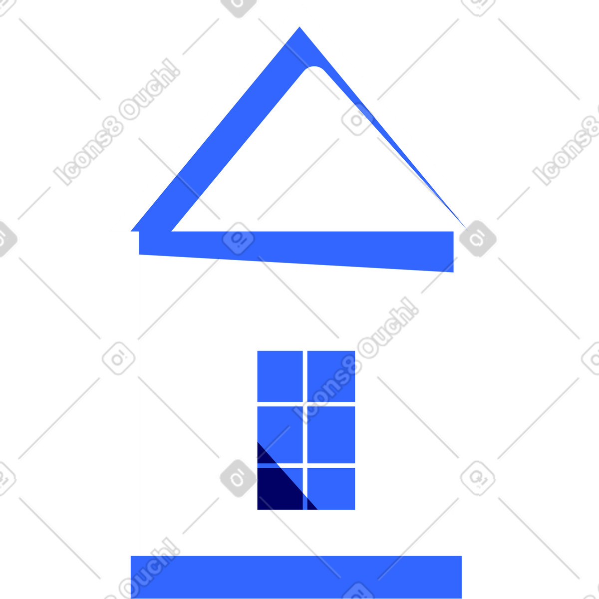 Ilustración Parte de la casa adosada en estilo Lounge a descargar en PNG y SVG