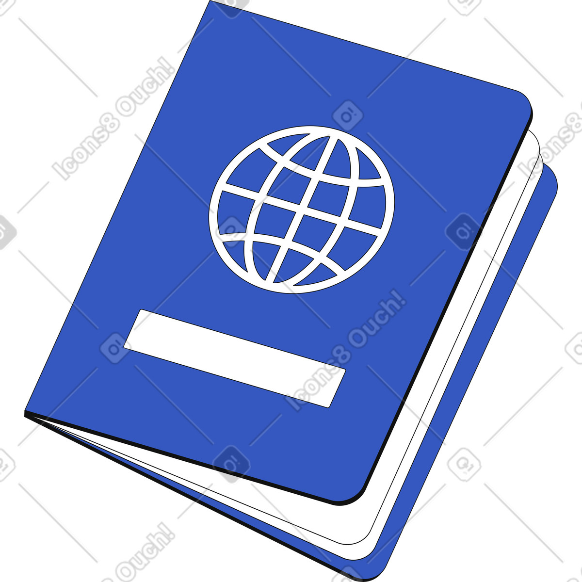 Ilustração de Passaporte internacional em no estilo Techny para baixar em PNG, SVG