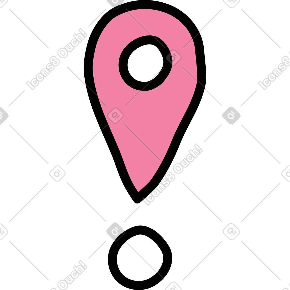 Notes 스타일의 위치 정보 태그 일러스트레이션 PNG, SVG 다운로드